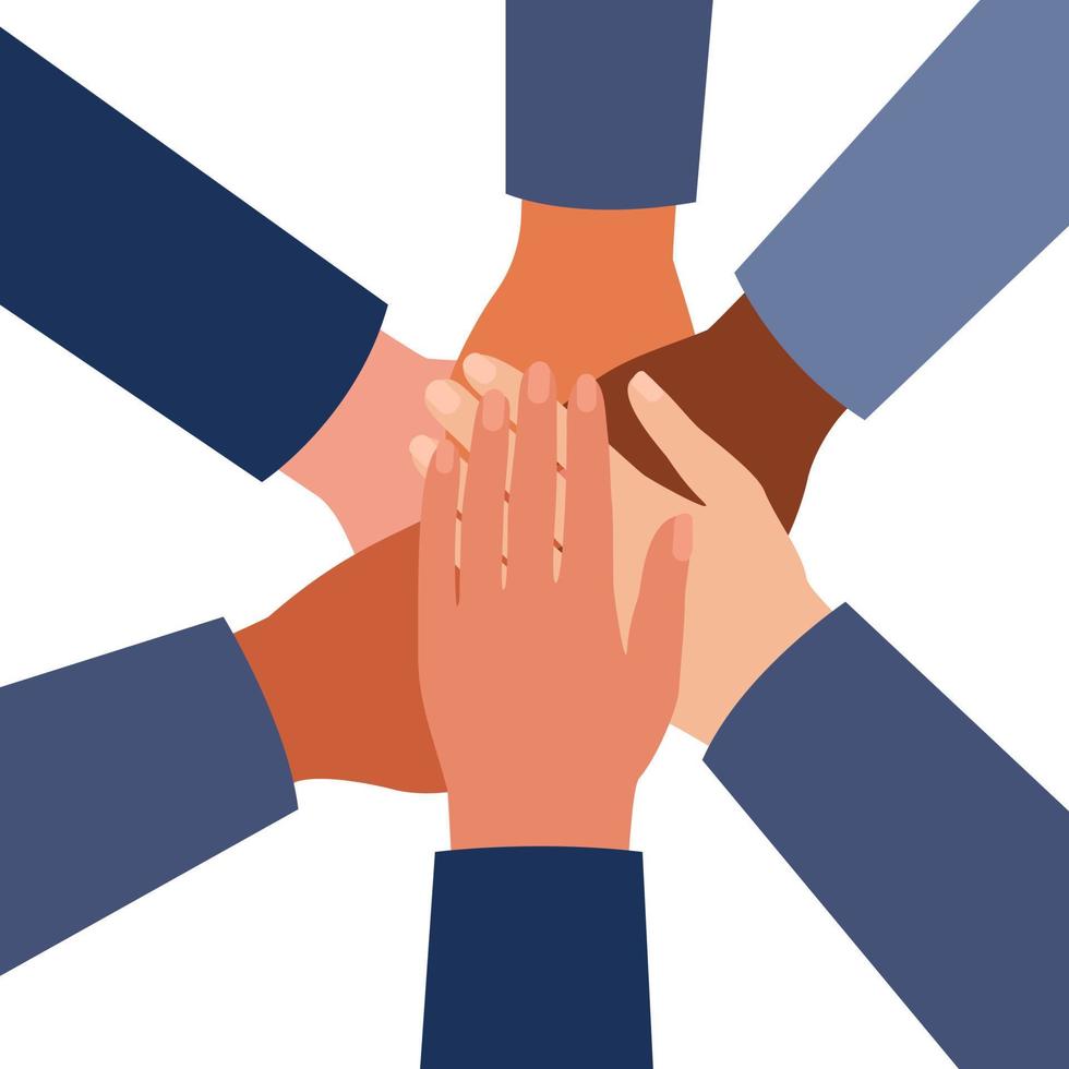 international-hands-of-people-folded-in-center-together-unity-group-symbol-teamwork-work-partnership-top-view-of-business-people-putting-their-hands-together-stack-of-hands-illustration-vector